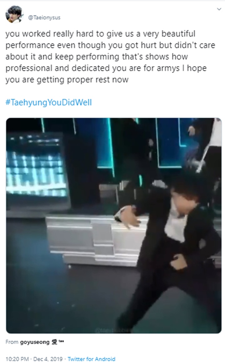 Tampil Apik di MAMA 2019 Meski Cedera, V BTS Langsung Banjir Pujian di Media Sosial