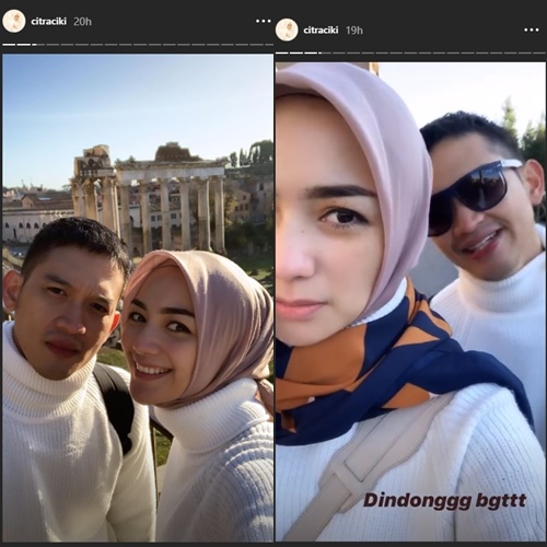 Bulan Madu ke Italia, Intip Gaya Citra Kirana dan Rezky Aditya Serasi Pakai Baju Couple