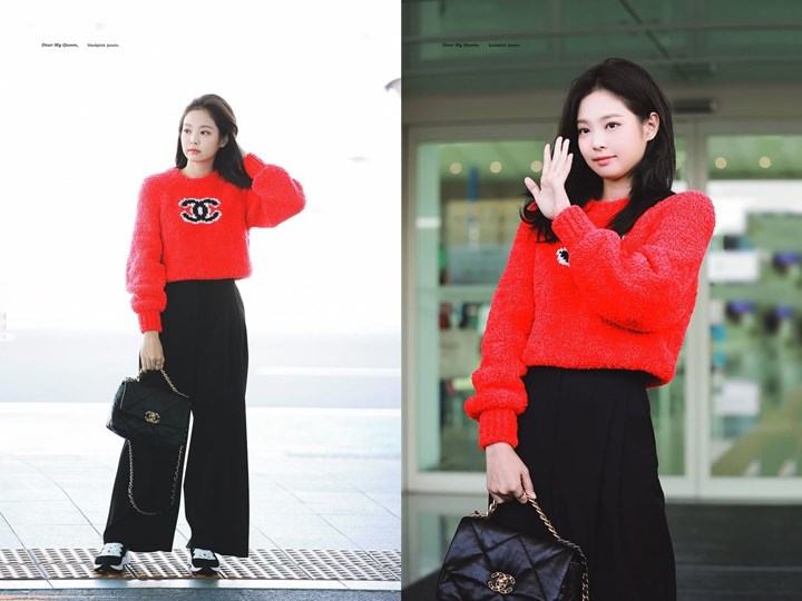 Sweater dan Celana Kulot Ala Jennie