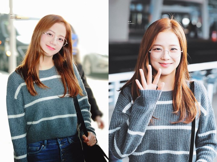 Kaos Tebal Garis-garis Seperti Jisoo Wajib Dimiliki