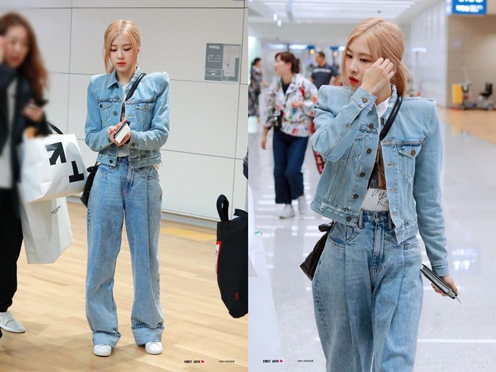 Rose Pilih Simpel dengan Jeans dari Atas Hingga Bawah