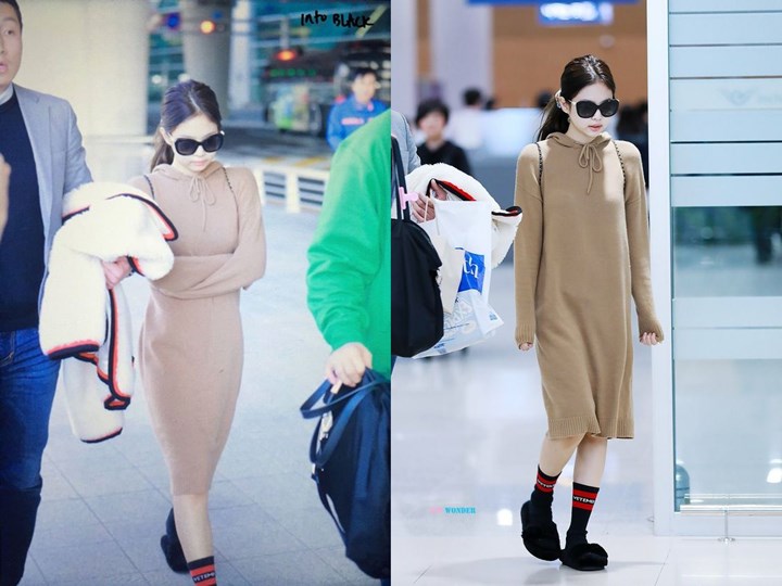 Jennie Pilih Long Hoodie Buat Tampil Sederhana