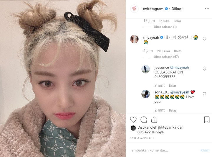 Wajah Manyun Jihyo Twice di Foto Ini Malah Bikin Sunmi Kenang Masa Lalu