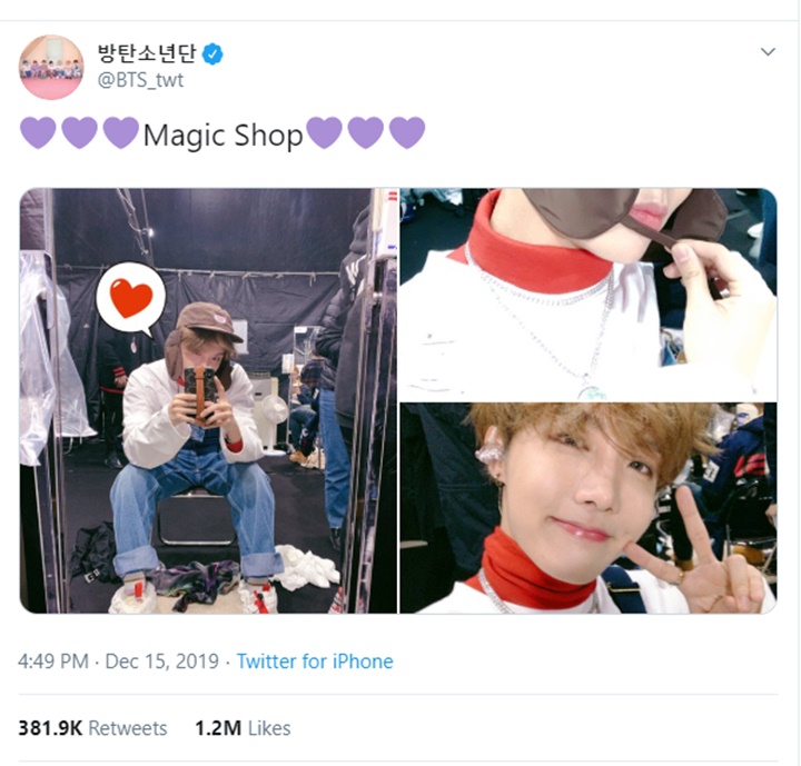 J-Hope selfie usai Konser