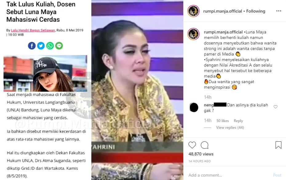 Syahrini \'Ngotot\' Akui Soal Prestasi, Luna Maya Justru Disanjung Pintar Meski Tak Lulus Kuliah