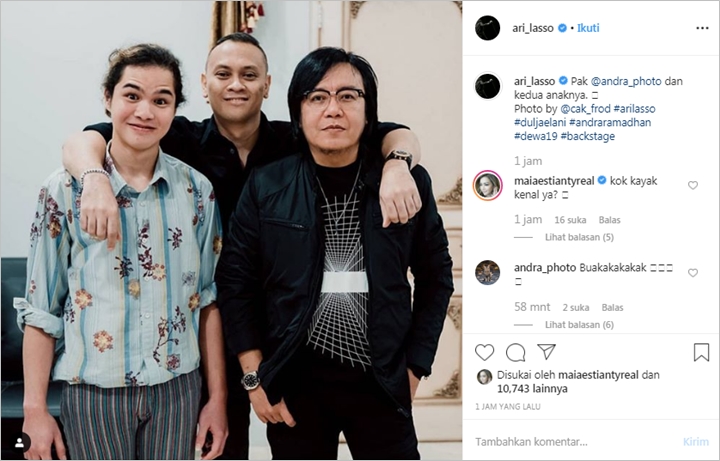Ari Lasso Pajang Foto Bareng Dul dan Andra, Caption Nyeleneh Sukses Bikin Netter Ngakak\