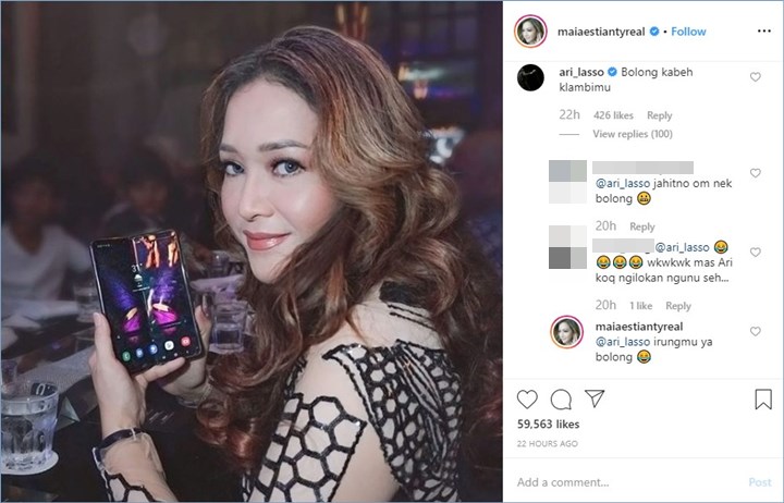 ari lasso komentar di unggahan maia estianty