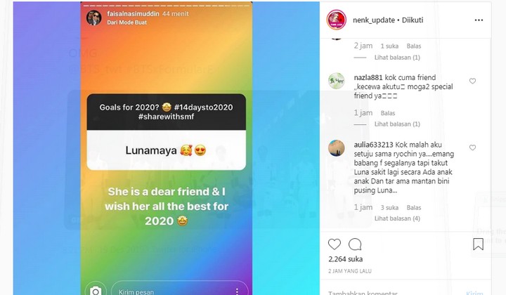 Tulis Harapan 2020 untuk Luna Maya, Faisal Nasimuddin Malah Bikin \'Kecewa\' Netter
