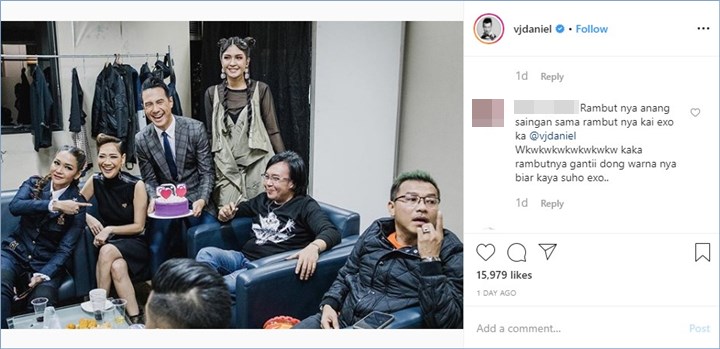 vj daniel mananta diminta ubah warna rambut seperti suho exo