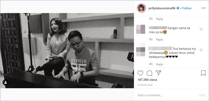 prilly latuconsina menyanyikan lagu \'akhirnya ku menemukanmu\'
