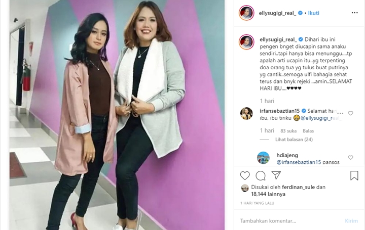 Ely Sugigi Ngarep Ucapan Hari Ibu Dari Anak, Eks Pacar Beri Komentar Lagi-Lagi Dituding Pansos