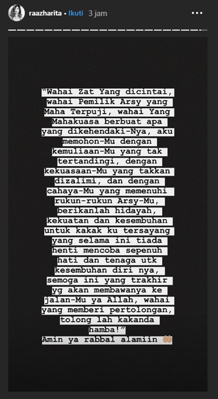 Ibra Azhari Terciduk Lantaran Narkoba, Rahma Azhari Doakan Yang Terbaik