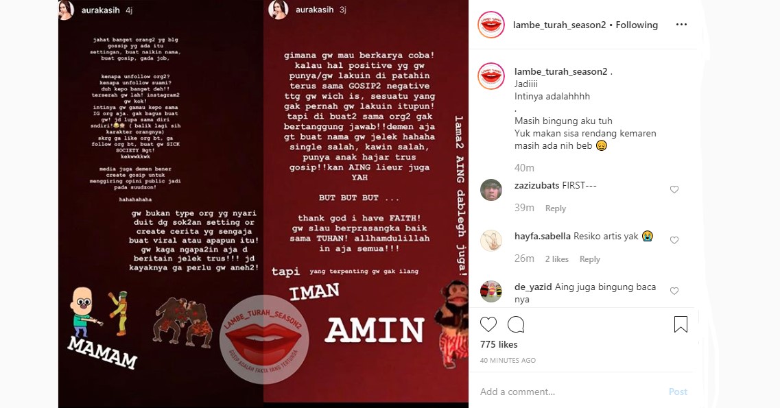 Tanggapi Isu Cerai Hingga Alasan Unfollow IG Suami, Aura Kasih Singgung Soal Iman