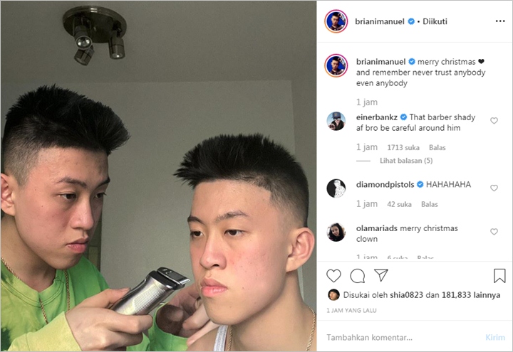 Ucapkan Selamat Hari Natal, Foto Rich Brian Banjir Komentar Kocak