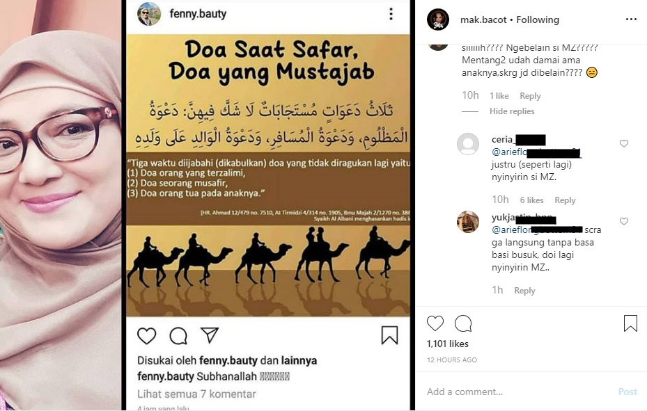 Medina Zein Terlilit Kasus Narkoba, Unggahan Doa Mustajab Mertua Irwansyah Curi Perhatian