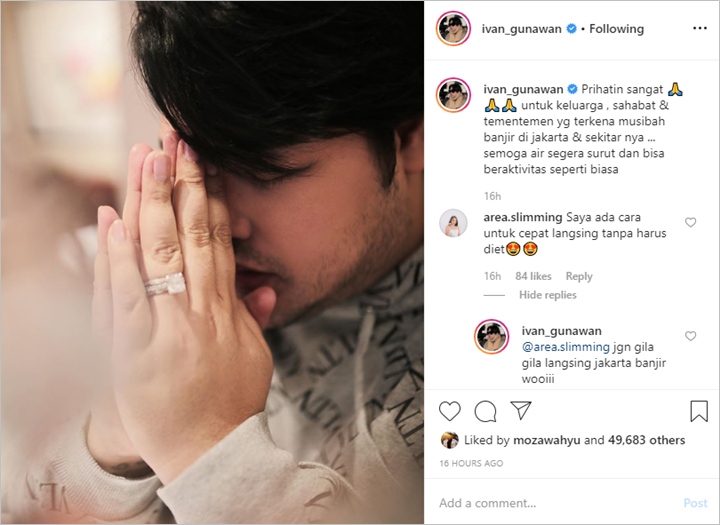 Ivan Gunawan Semprot Pedagang Online Shop Gara-Gara Komentar Begini di Tengah Musibah Banjir Jakarta