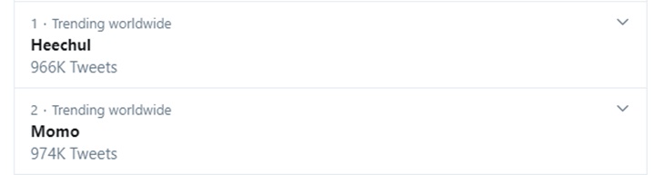 Heechul dan Momo trending topik dunia
