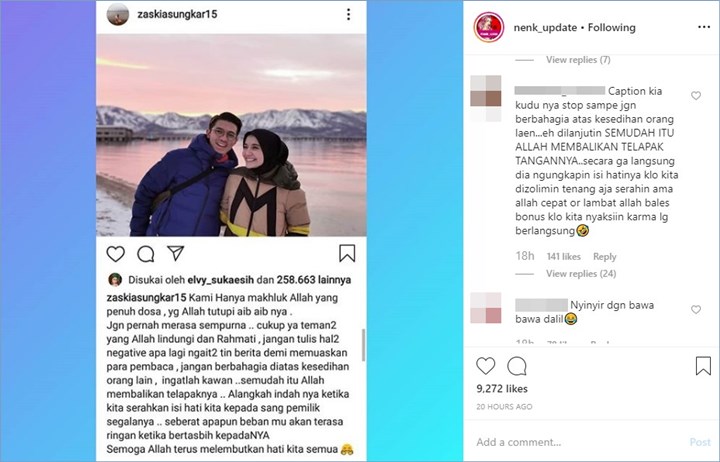 zaskia sungkar singgung dosa dan aib