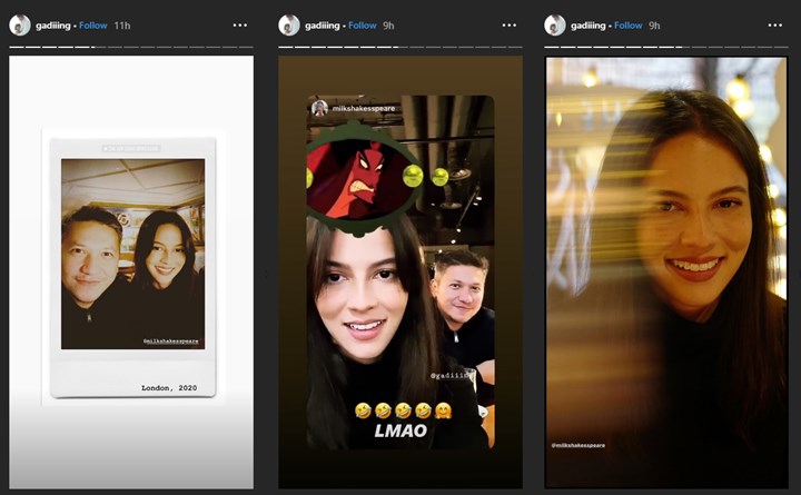 gading marten dan juria hartmans bertemu di London, Inggris