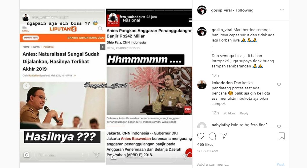 Fero Walandouw \'Latah\' Kritik Anies Baswedan, Dapat Respons Serupa dengan Celine Evangelista?