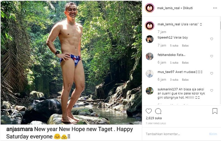 Wow Anjasmara Umbar Tubuh Cuma Pakai Celana Dalam, Begini Reaksi Netizen