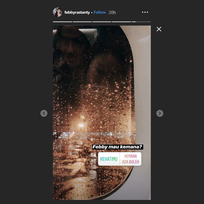 febby rastanty instagram story