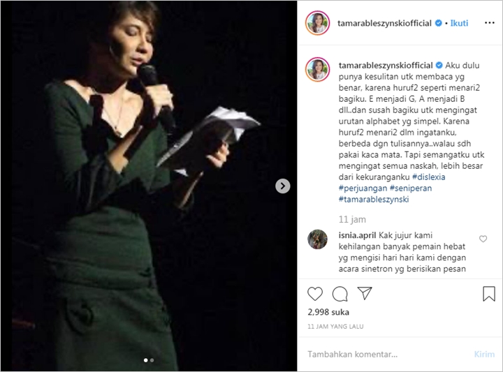 Punya Masalah dalam Membaca, Tamara Bleszynski Akui Idap Disleksia