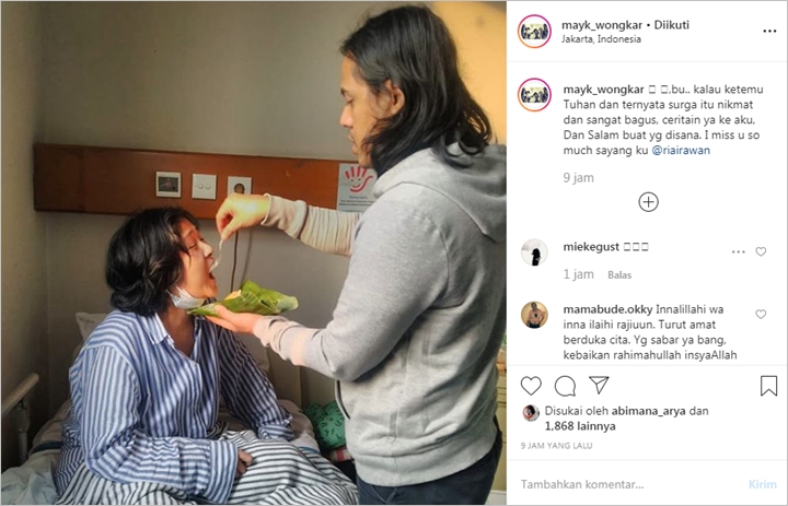 Pasca Kepergian Mendiang Ria Irawan, Suami Unggah Foto Romantis