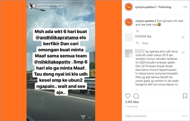 nikita mirzani vs andhika pratama