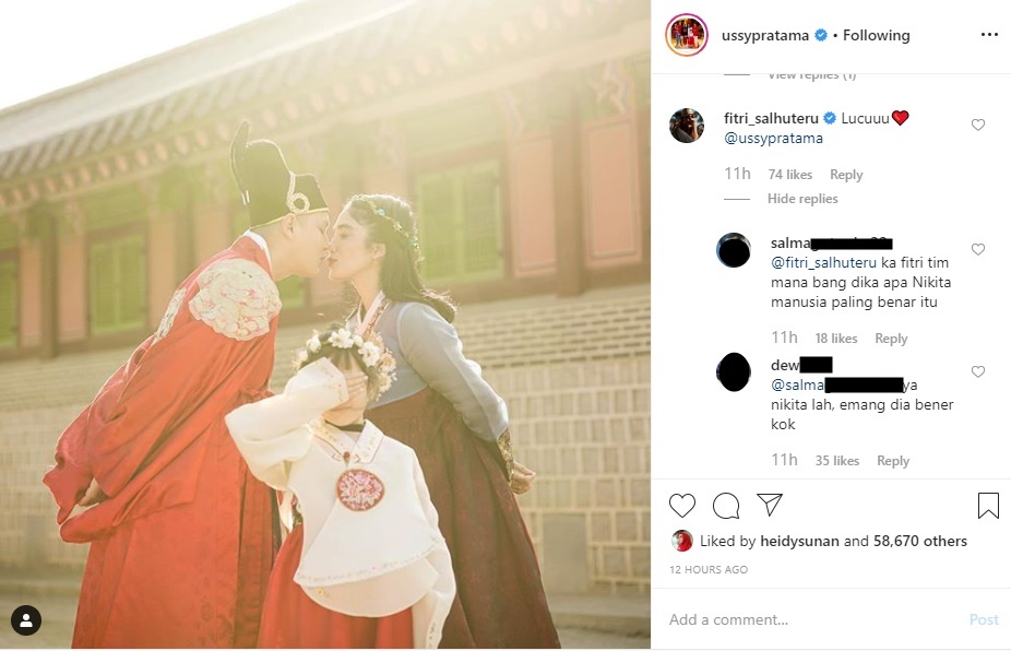 Foto Mesra Ussy-Andhika Dapat Komentar Manis dari Sahabat Nikita Mirzani, Malah Direspon ‘Pedas’?