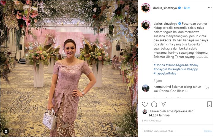 Donna Agnesia Ulang Tahun, Darius Sinathrya Bikin Sarapan Demi Sang Istri