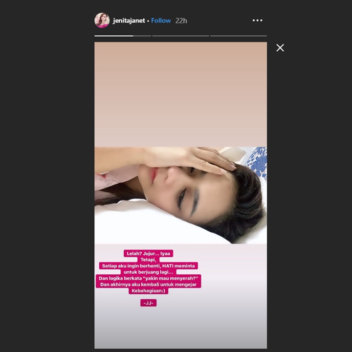 jenita janet mengaku lelah hingga menyinggung kebahagiaan
