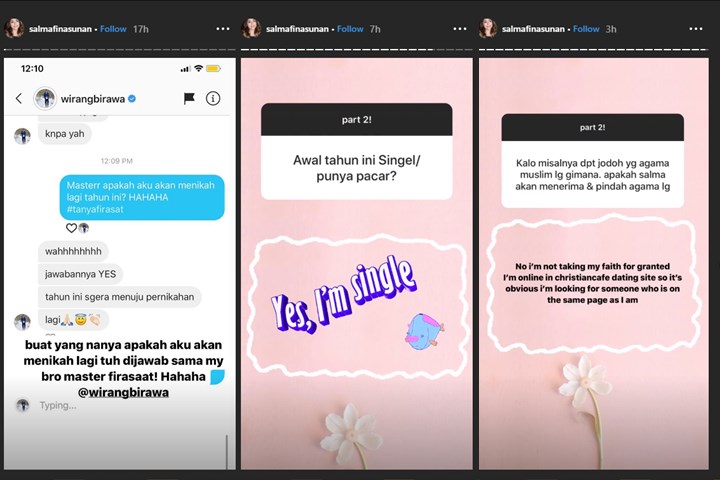 salmafina sunan menjawab pertanyaan warganet