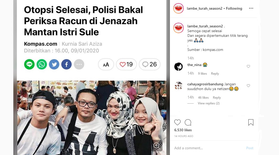 Kelanjutan Laporan Rizky Febian, Polisi Periksa Racun di Jenazah Lina Malah Disambut Dugaan Miring
