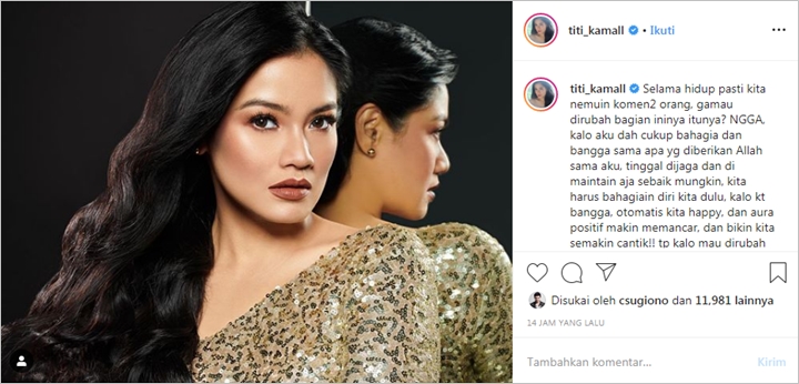 Kiat Mencintai Diri Sendiri, Titi Kamal Curhat Panjang Lebar