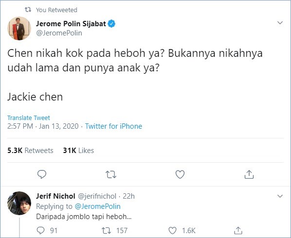 cuitan Jerome Polin dan Jefri Nichol