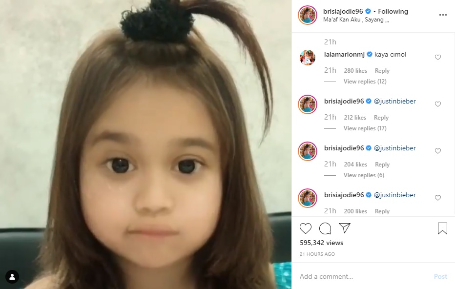 Brisia Jodie ‘Serang’ Justin Bieber dengan Video Imut Ini, Marion Jola: Kayak Cimol
