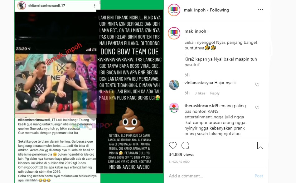 Nikita Mirzani Ungkap Fakta Sebenarnya Soal Permintaan Maaf Andhika Pratama dan Istri, Apa?
