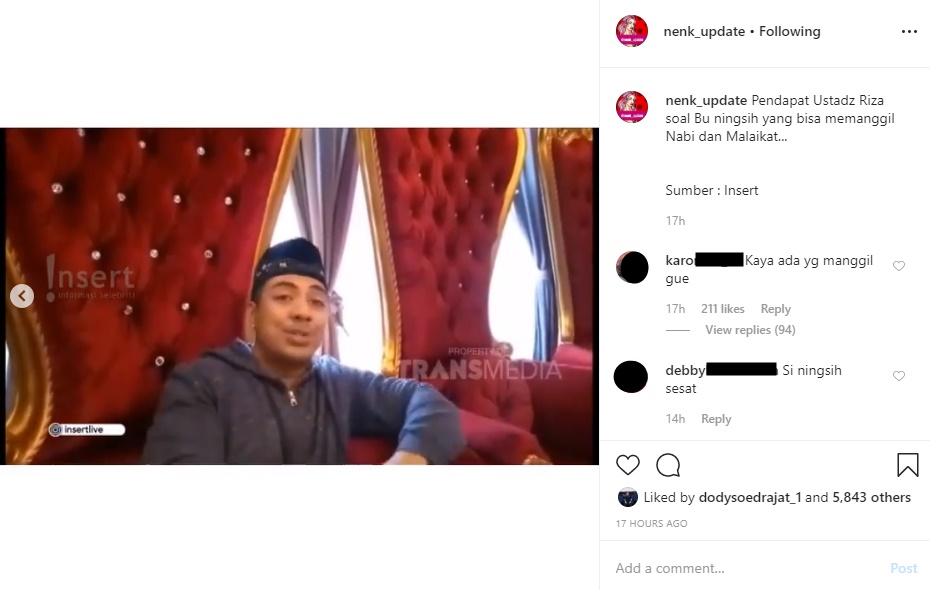 Ustaz Riza Angkat Bicara Soal Kehebohan Sosok Ningsih Tinampih yang Ngaku Bisa Panggil Malaikat