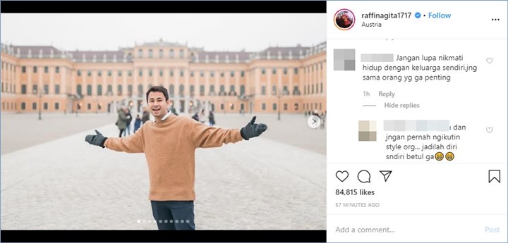 raffi ahmad upload foto