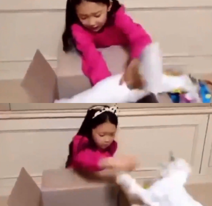 Aktris Cilik Goo Sarang Dituding Menganiaya Kucing Saat Unboxing Kado Dari Jimin BTS