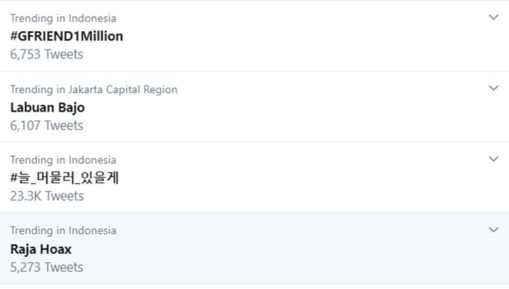 Akun Twitter Resmi G-Friend Raih Sejuta Pengikut, Fans Beri Ucapan Selamat Sampai Trending Topik