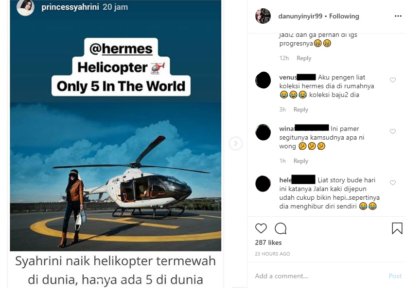 Bukan Jet Pribadi, Foto Syahrini dengan ‘Tumpangan’ Super Mewah Nan Langka Mencuat Lagi