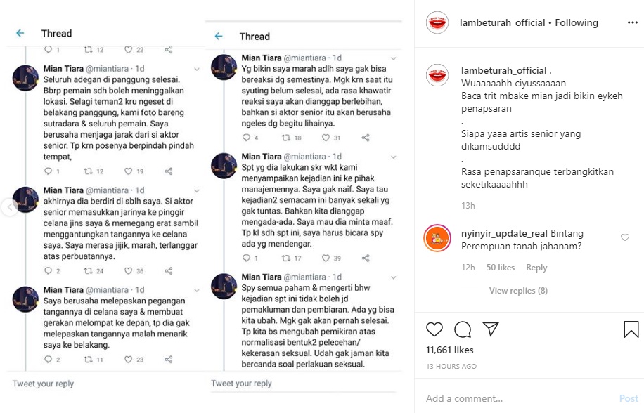 Viral, Cerita Mian Tiara Pemain Film ‘Perempuan Tanah Jahanam’ Dilecehkan Aktor Senior