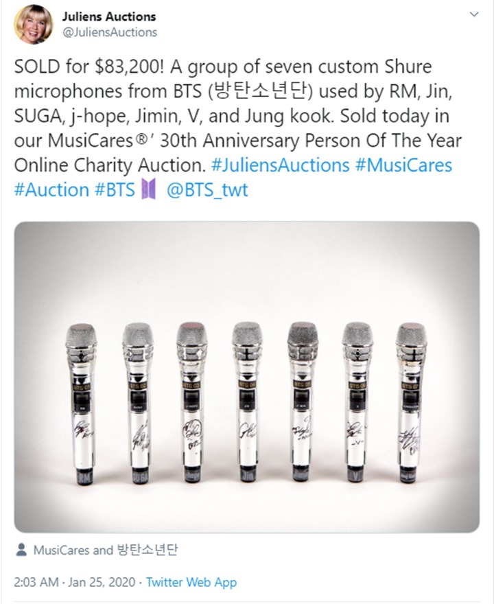 Lelang Mikrofon Eksklusif Milik BTS Laku Dengan Harga Selangit, Sosok Pembeli Jadi Sorotan ARMY