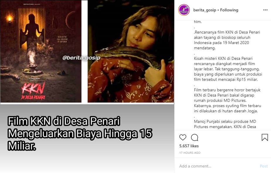 Dibintangi Tissa Biani, ‘KKN di Desa Penari’ Telan Modal Fantastis Malah Tuai Respons Tak Terduga