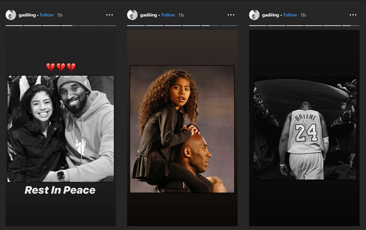 gading marten berduka atas meninggalnya kobe bryant