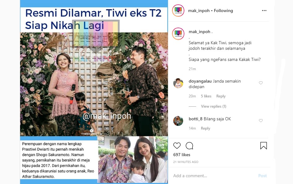 Tiwi Eks T2 Siap Lepas Status Janda, Paras Saat Lamaran Bikin Salfok