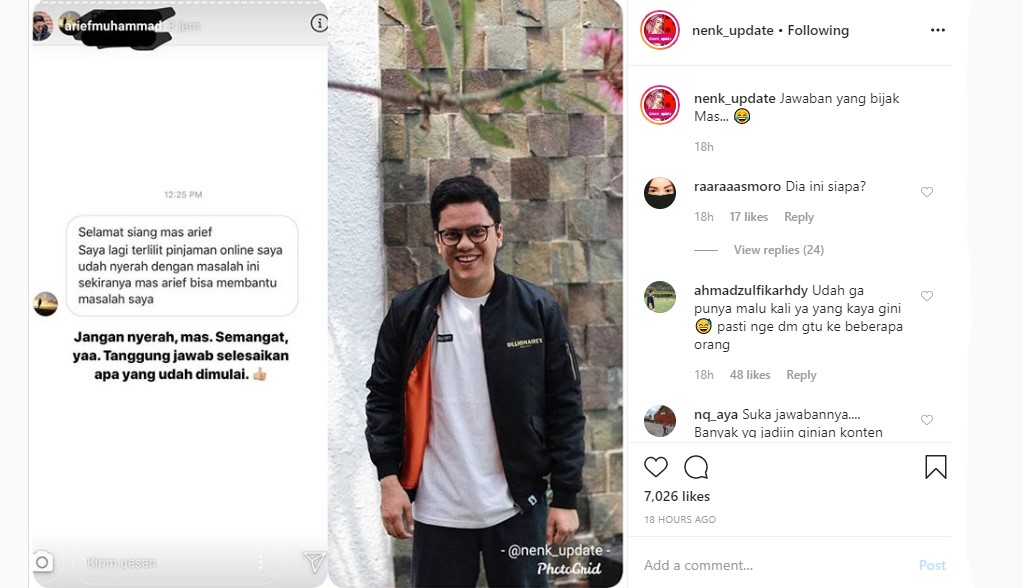 Jawaban Arief \'Pocong\' Kala Netter \'Ngemis\' Duit Demi Lunasi Utang Dibandingkan dengan YouTuber Lain