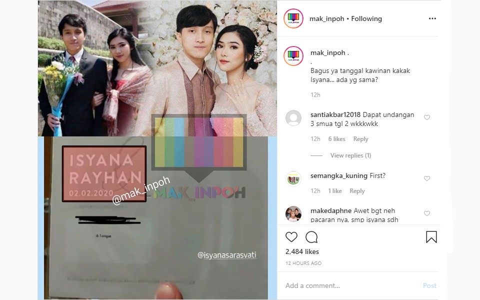 Tersebar Undangan Nikah Isyana Sarasvati, Tanggal Cantik Jadi Sorotan